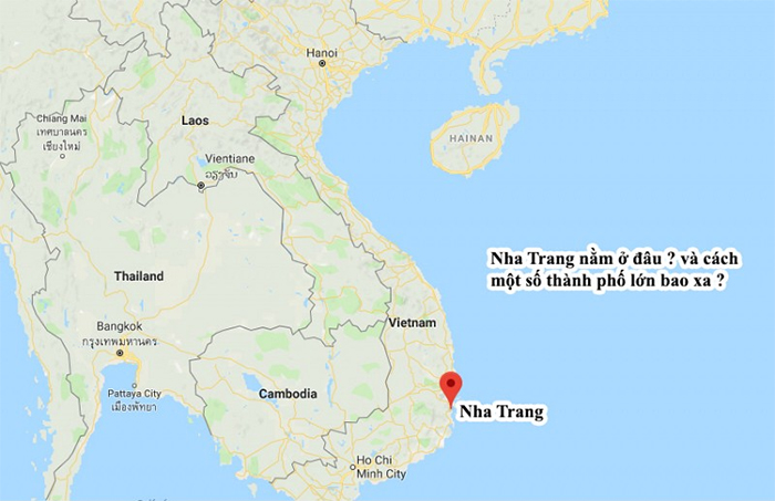 Vị trí thành phố Nha Trang trên bản đồ